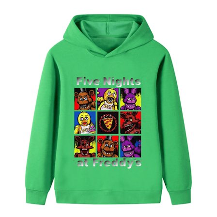 FNAF Lasten Poikien Pitkähihainen Huppari, Sarjakuvapainatuksella - Vihreä - 160cm