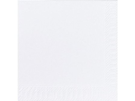 DUNI Servett 3-lagers, enfärgad, ¼-vikt, 40 cm, vit 125/fp - Lyreco - Kök och servering - Servetter och dukar - Servett - 3-lagers