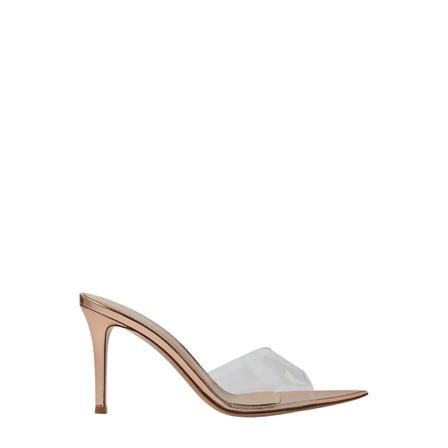 Gianvito Rossi, Elle 85 Mules Beżowy, Kobieta, Rozmiar: 37 EU