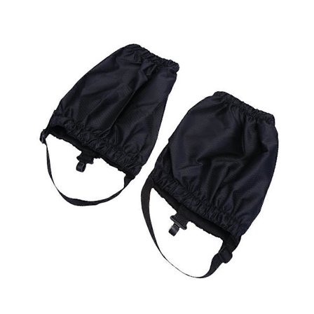 Vandringsgamacher för utomhusbruk, ankelgamacher, lättviktiga, håller benen torra och varma för män och kvinnor, svarta, 1 par