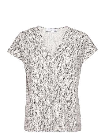 Vichellie V-Neck S/S Top T-shirt Top Grå Vila