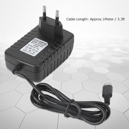Strømadapter Plastik Sort 5V 3A Type‐C Oplader + Indikatorlys EU Stik 100‐240V