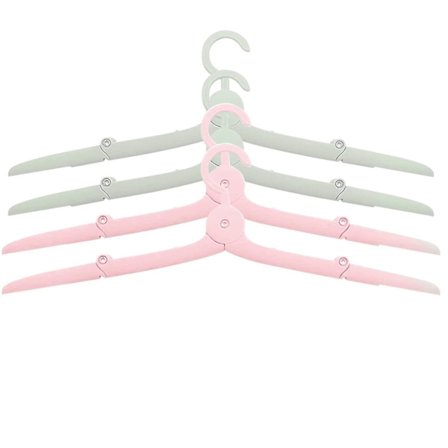 4 stk Bærbar Foldbar Plast Klesstativ Retraktil