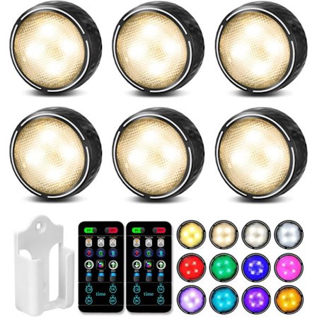 Batteridrevet Skabslampe RGBW 16 Farver Dæmpbar Garderobe LED