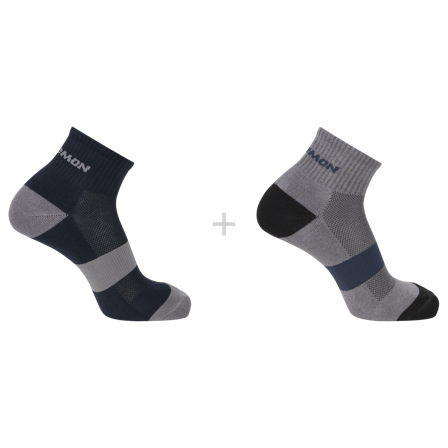 Salomon - Chaussettes Evasion Ankle 2-pack - Blue Nights / Monument - 45-47