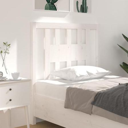 Vidaxl Sänggavel Vit 81x4x100 Cm Massiv Furu Vit
