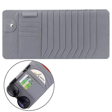 Solglasögon Cd Solskydd Organizer Cd Dvds Förvaringsfodral Hållare Läder Fordon Organizer Fickor Organisation För Bil Kreditkort Fickor Solglasögon P