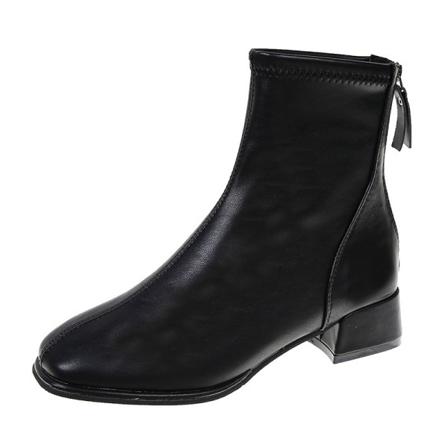 Kvinnors Runda Ankelstövlar Mid Short Bootie