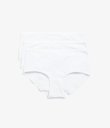 Kappahl | Hipstertruse 3-pk i bomull | Hvit