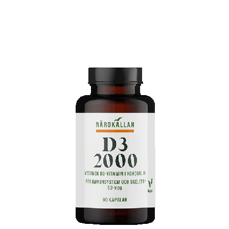 Närokällan D3 2000 Vegan 90 kapslar