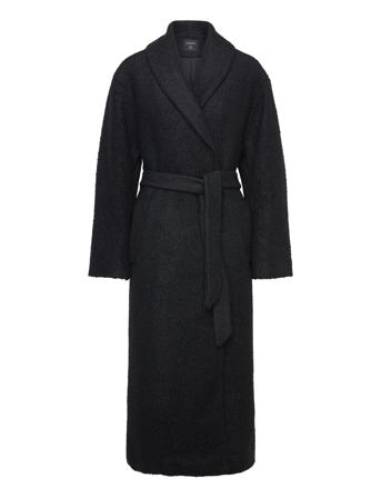 Coat Hailey Boucle Outerwear Coats Winter Coats Svart Lindex*Betinget Tilbud