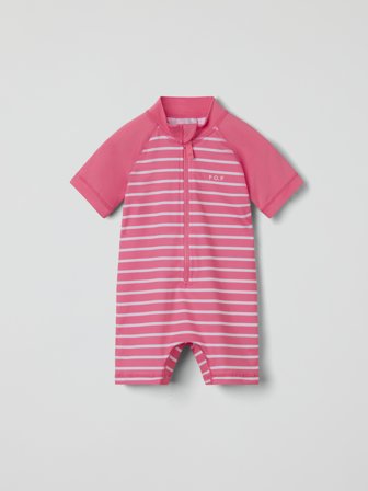 Polarn O. Pyret Kortärmad UV-dräkt randig - 98 - 104 - barnkläder - pink