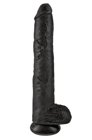 Pipedream King Cock mit Hoden Schwarz 37,5cm