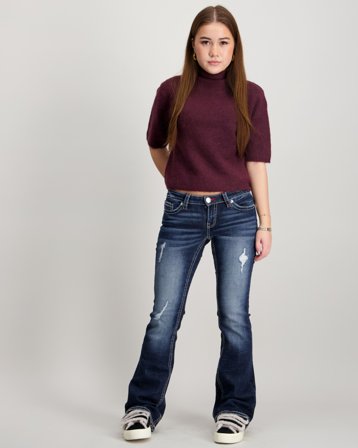 Gina Tricot Young Hip hug flare jeans Blauw Jeans Meisjes - Kids Brand Store