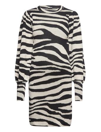 Mlsina L/S Short Knit Dress A. Kort Kjole Multi/mønstret Mamalicious