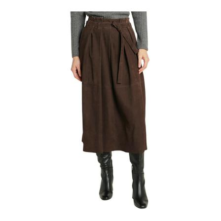 Alysi Midi Skirts Brun, Dame