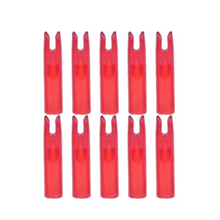 50 stk. røde rosetter jagtpilfjer tilbehør indre pilende egnet til 6 mm skaft