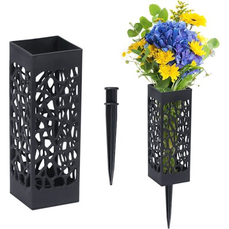 2 Kirkegårdsvaser, kirkegårde, gravsteder, blomsterstativer,