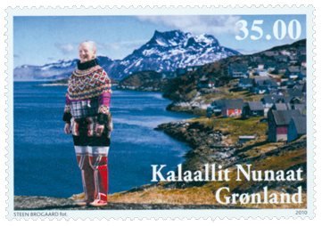 Grønland - Dr. Margrethe 70 år - Postfrisk frimærke