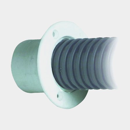 Grå PVC-slang för genomföring, rulle 10 m.