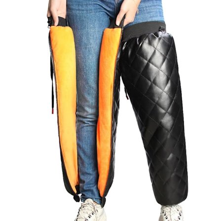 Par med vintervarmere for knær, motorsykkel, 70 cm tykke knebeskyttere, termisk fôr, knevarmere med glidelås, benbeskyttelse, knebeskyttere, varme 