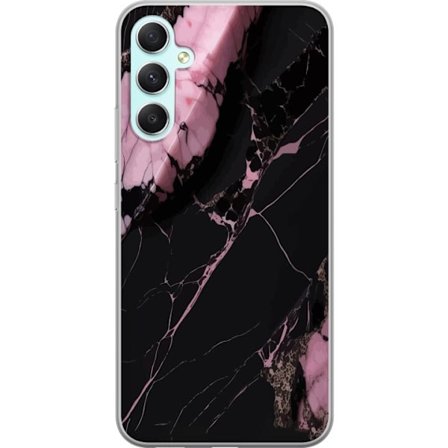 Kompatibelt Mobilskal till Samsung Galaxy A34 Svart rosa marmor