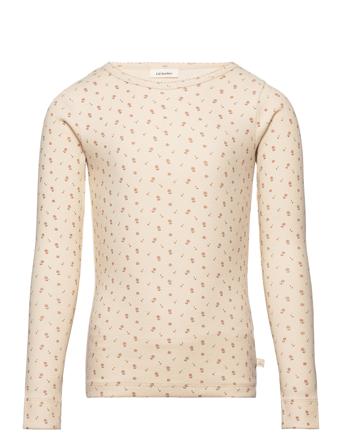 Nmfgago Ls Slim Top Decem Lil T-shirts Long-sleeved T-shirts Creme Lil'Atelier*Betinget Tilbud