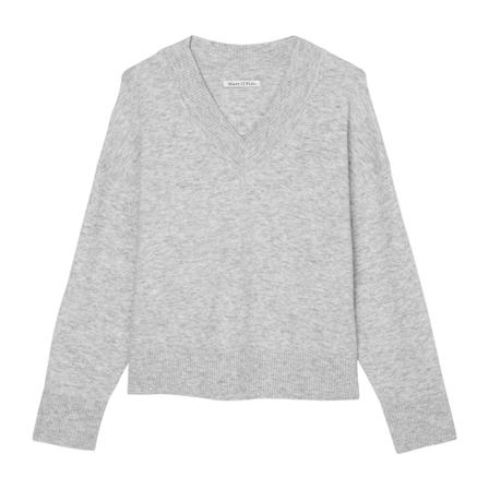 Marc O'Polo, V-neck knitted jumper Szary, Kobieta, Rozmiar: L