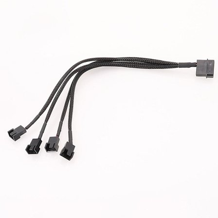 Cable Matters 2-pakke 4-pins PWM-splitterkabel 30 cm, 3 datamaskin vifte-splitterkabel, PC-vifte-splitterkabel, 3 vifte-splitterkabel