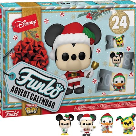 Funko Pop! Adventskalender: Disney - 24-delt julegavepakke, 24 dagers juletelling, Adventskalender overraskelsesjulegave til barn
