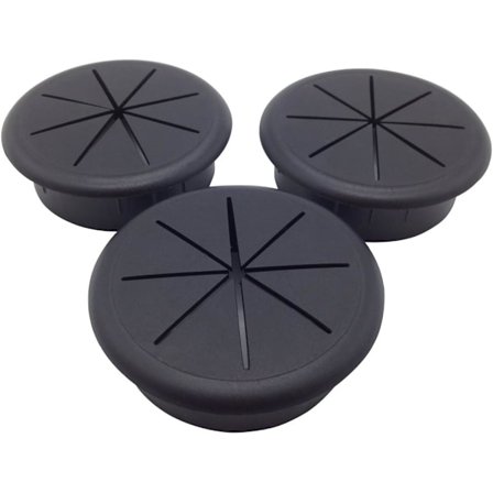 3 stk. plast skrivebordsgrommet, skrivebordsgrommet, rundt kabelgjennomføringshull, plast kabelgrommet, 60mm fleksibel ABS grommet for hjem, kontor, 