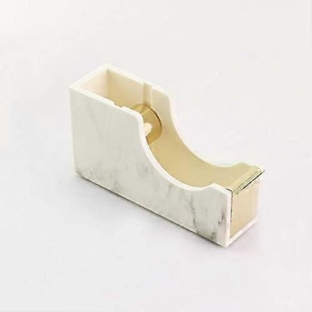 Akryl Teipdispenser for Skrivebord, Marmor Teipkutter Metallkjerne Teipholder Kontorrekvisita