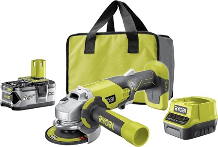 Ryobi R18AG-140S Vinkelslip med batteri och laddare, Maskiner