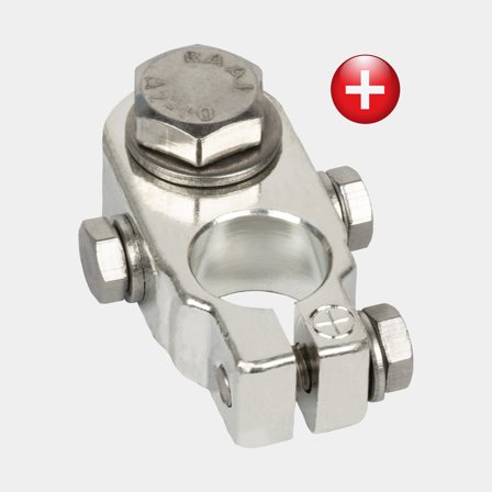 Terminal de bateria Skyllermarks, plus, 2 x M6 + 1 x M10, máx 35 / 120 mm², 1-pack