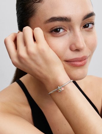 Pandora Disney Dumbo Sterling Silver And 14K Gold-Plated Charm With Glittery Pink And Purple Enamel - Silver - ONE SIZE