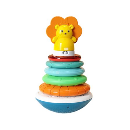 Stapelbara barnspel - Tornstapling - Cirkellekar - Pusselutveckling för bebisleksaker 0-1 till 2 år gamla