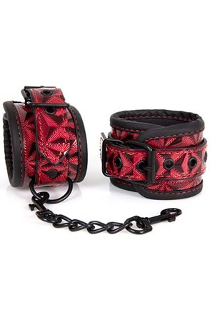 Diabolique Dunkle Handschellen Rot