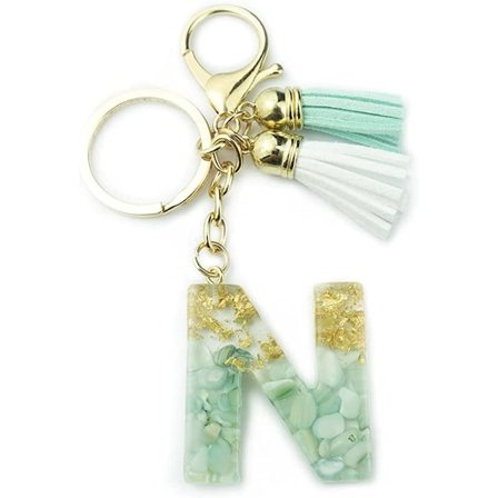 Naisten käsilaukun avaimenperä, AlphaAcc A-Z -korut, tyylikäs laukun riipus N