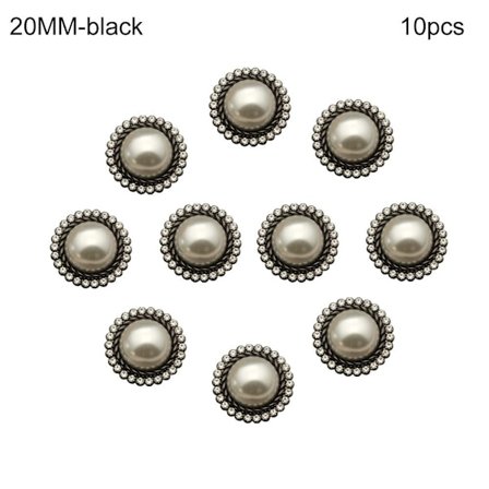 10 stk Perle Tøj Knapper Skjorte Knapper SORT 20MM 10 STK 10 STK sort