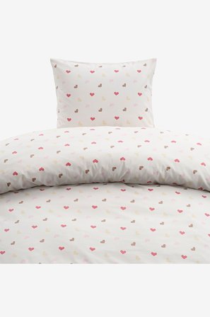 Borganäs of Sweden - Påslakan set Hjärtrud - Beige - Påslakanset - 150X210 - Från Homeroom