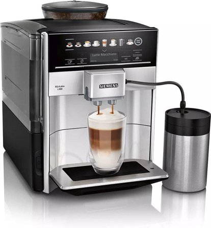 Siemens EQ.6 plus s300 TE653M11RW - automatisk kaffemaskin med cappuccinatore - 15 bar - sølv