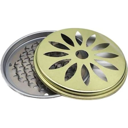 Myggspiralhållare Metall Vindsäker Spiral Rökelsebrännare med Lock Rund Brandsäker Rökelsehållare för Hem Utomhus Camping Resor (Koppar)