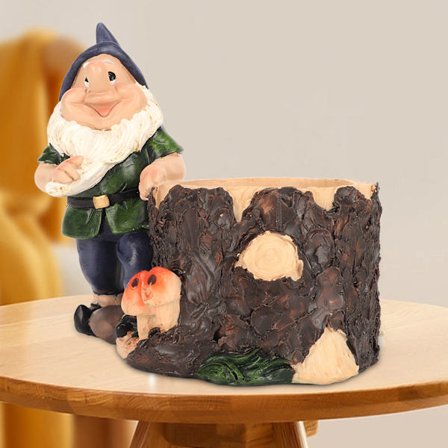 Hjerteformet Blomsterpotte i Resin, Liten Mann-Stil, Bred Bunn, Holdbar og Lett, Perfekt for Sukkulenter, Hage, Patio og Hjem