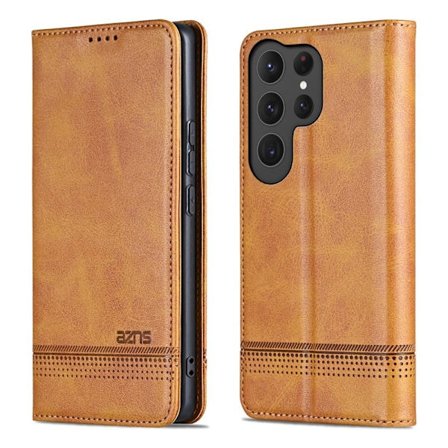 AZNS Samsung Galaxy S26 Ultra Plånboksfodral Konstläder - Brun