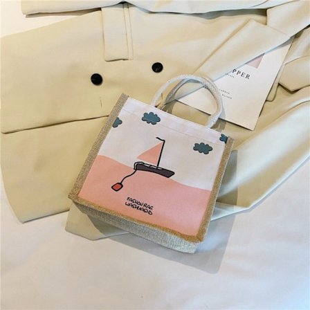 Linne tygväska Mångsidig handväska D D