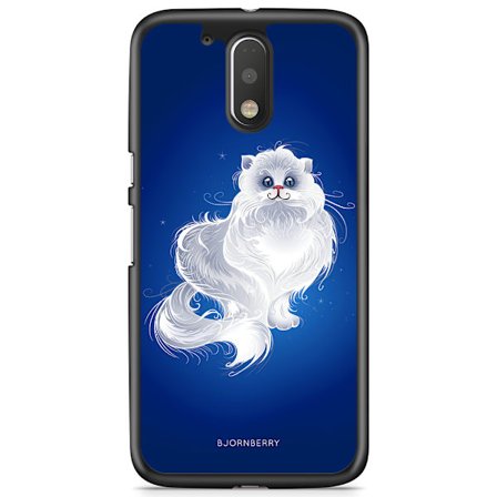 Bjornberry Skal Moto G4/G4 Plus - Vit Katt
