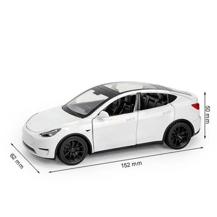 1/32 Tesla Model Y Suv Leluauton malli Diecast Seos Metalli Miniatyyri Ääni ja valo Veto takaisin 1:32 Kokoelma Lahja pojille Tesla Model Y
