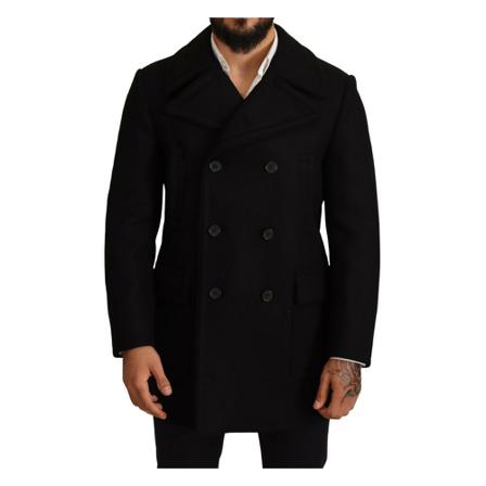Dolce & Gabbana, Coats Czarny, Mężczyzna, Rozmiar: S