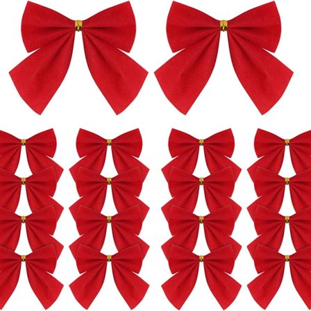 120 Pak Røde Minisløjfer til Juletræ Jule KLB