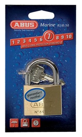 ABUS HENGELÅS 85IB/50 MESSING FG GODKJENT KLASSE 1